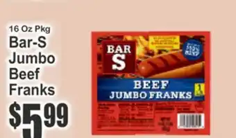 Key Food Bar-S Jumbo Beef Franks offer