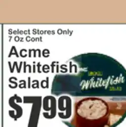 Key Food Acme Whitefish Salad offer
