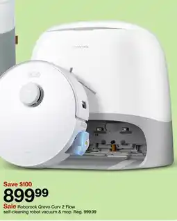 Target Roborock Qrevo Curv 2 Flow self-cleaning robot vacuum & mop offer