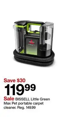 Target BISSELL Little Green Max Pet portable carpet cleaner offer