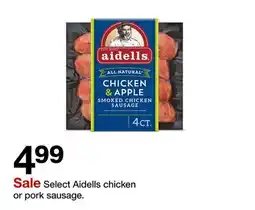Target Aidells chicken or pork sausage offer