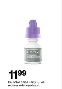 Target Bausch + Lomb Lumify 2.5-oz. redness relief eye drops offer
