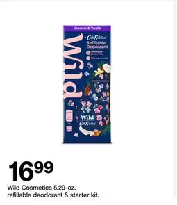 Target Wild Cosmetics 5.29-oz. refillable deodorant & starter kit offer