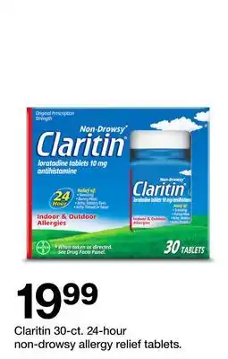 Target Claritin 30-ct. 24-hour non-drowsy allergy relief tablets offer