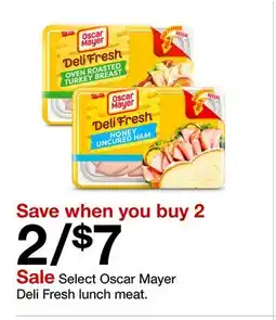 Target Select Oscar Mayer Deli Fresh lunch meat offer