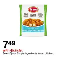 Target Tyson Simple Ingredients frozen offer
