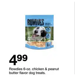 Target Rowdies 6 - oz. chicken & peanut butter flavor dog treats offer