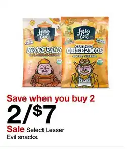 Target Select Lesser Evil snacks offer