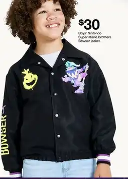 Target Boys' Nintendo Super Mario Brothers Bowser jacket offer
