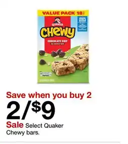 Target Select Quaker Chewy bars offer