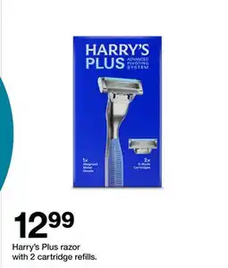 Target Harry's Plus razor with 2 cartridge refills offer