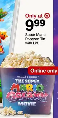 Target Super Mario Popcorn Tin with Lid offer