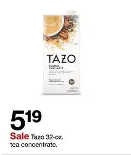 Target Tazo 32-oz. tea concentrate offer