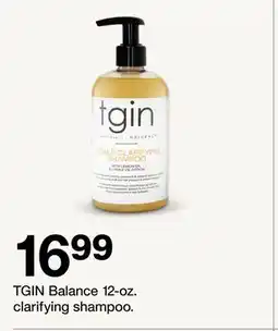 Target TGIN Balance 12-oz. clarifying shampoo offer