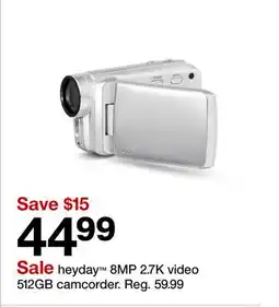 Target heyday 8MP 2.7K video 512GB camcorder offer