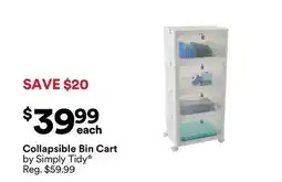 Michaels collapsible Bin cart by Simply Tidy offer