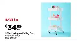 Michaels 3-Tier Lexington rolling cart by Simply Tidy offer