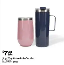 Michaels 16 oz. Wine & 20 oz. coffee Tumblers by Ashland offer