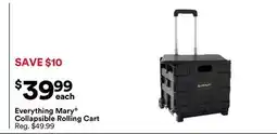 Michaels Everything Mary collapsible rolling cart offer
