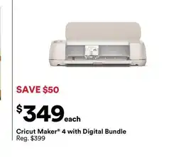 Michaels cricut Maker 4 with Digital Bundle offer