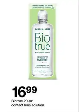 Target Biotrue 20-oz. contact lens solution offer