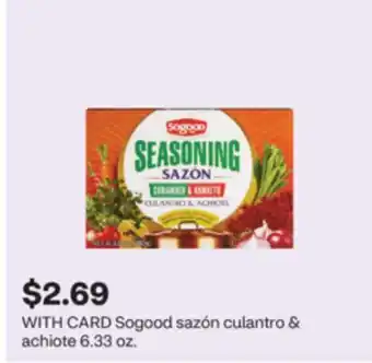 CVS Sogood sazón culantro & achiote offer