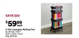 Michaels 4-Tier Lexington rolling cart by Simply Tidy offer