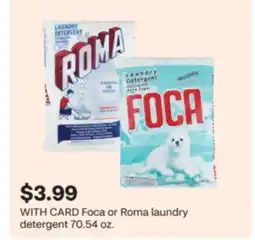 CVS Foca or Roma laundry detergent offer