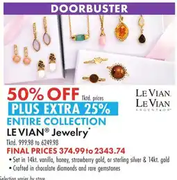 Boscov's ENTIRE COLLECTION LE VIAN Jewelry offer