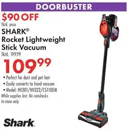 Boscov's SHARK Rocket Lightweight Stick Vacuum offer