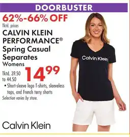 Boscov's CALVIN KLEIN PERFORMANCE Spring Casual Separates Womens offer