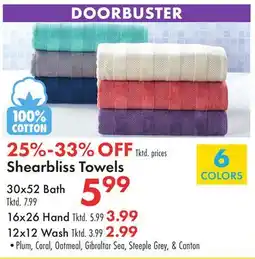 Boscov's Shearbliss Towels offer