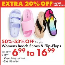 Boscov's Womens Beach Shoes & Flip-Flops offer
