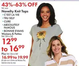 Boscov's Novelty Knit Tops offer