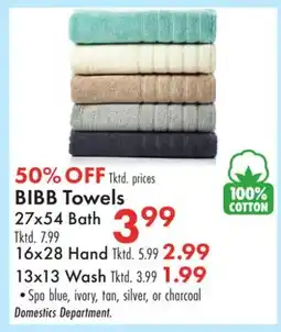 Boscov's BIBB Towels offer