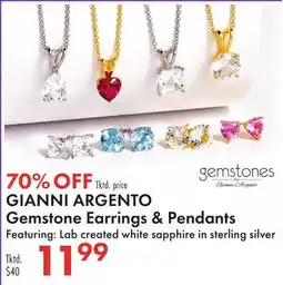 Boscov's GIANNI ARGENTO Gemstone Earrings & Pendants offer
