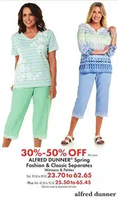 Boscov's ALFRED DUNNER Spring Fashion & Classic Separates offer