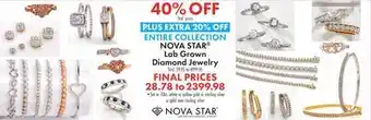 Boscov's ENTIRE COLLECTION NOVA STAR Lab Grown Diamond Jewelry offer