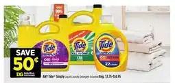 Dollar General ANY Tide Simply Liquid Laundry Detergent offer
