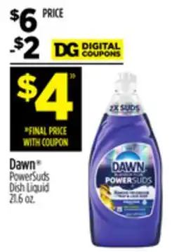 Dollar General Dawn PowerSuds Dish Liquid offer