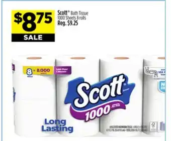 Dollar General Scott Bath Tissue 1000 Sheets offer
