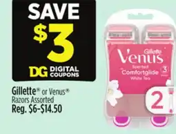 Dollar General Gillette or Venus Razors offer