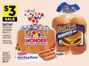 Dollar General Ball Park Hot Dog or Hamburger Buns offer