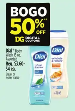 Dollar General Dial Body Wash offer