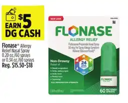 Dollar General Flonase Allergy Relief Nasal Spray offer