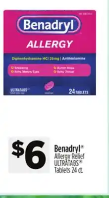 Dollar General Benadryl Allergy Relief ULTRATABS Tablets offer