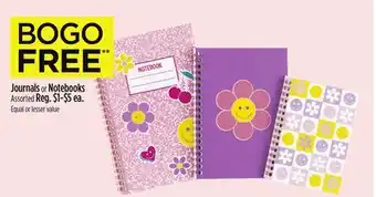 Dollar General Journals or Notebooks offer