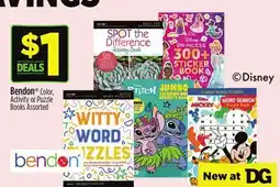 Dollar General Bendon Color, Activity or Puzzle Books offer