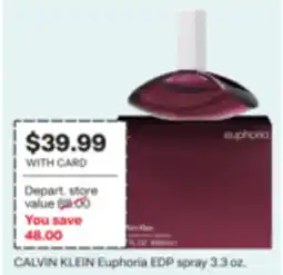 CVS CALVIN KLEIN Euphoria EDP spray 3.3 oz offer