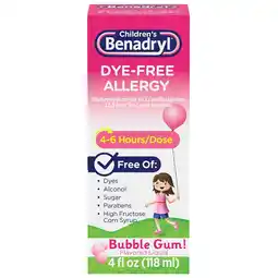 Walgreens Dye-Free Allergy Liquid Bubble Gum offer
